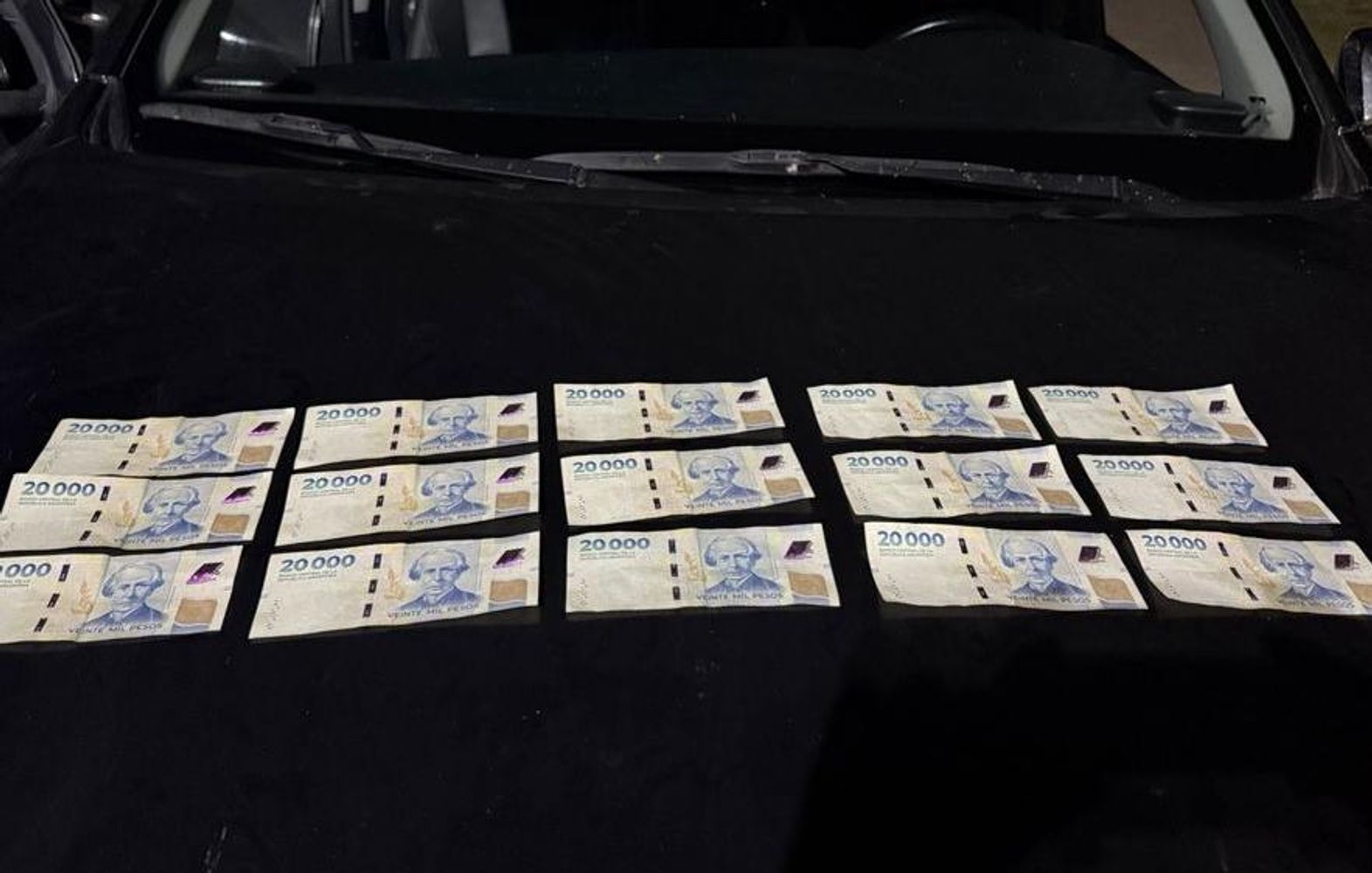 El dinero incautado.