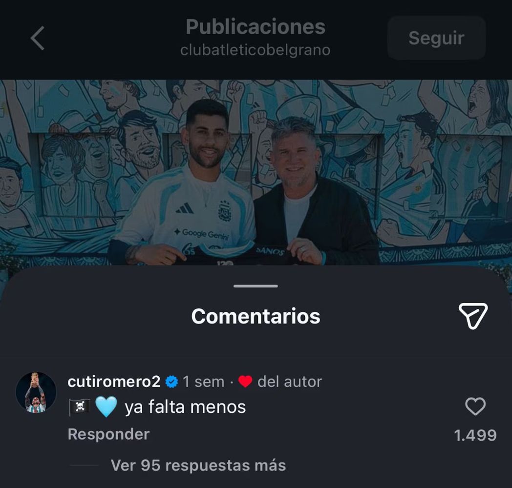 Cuti Romero querría regresar a Belgrano.