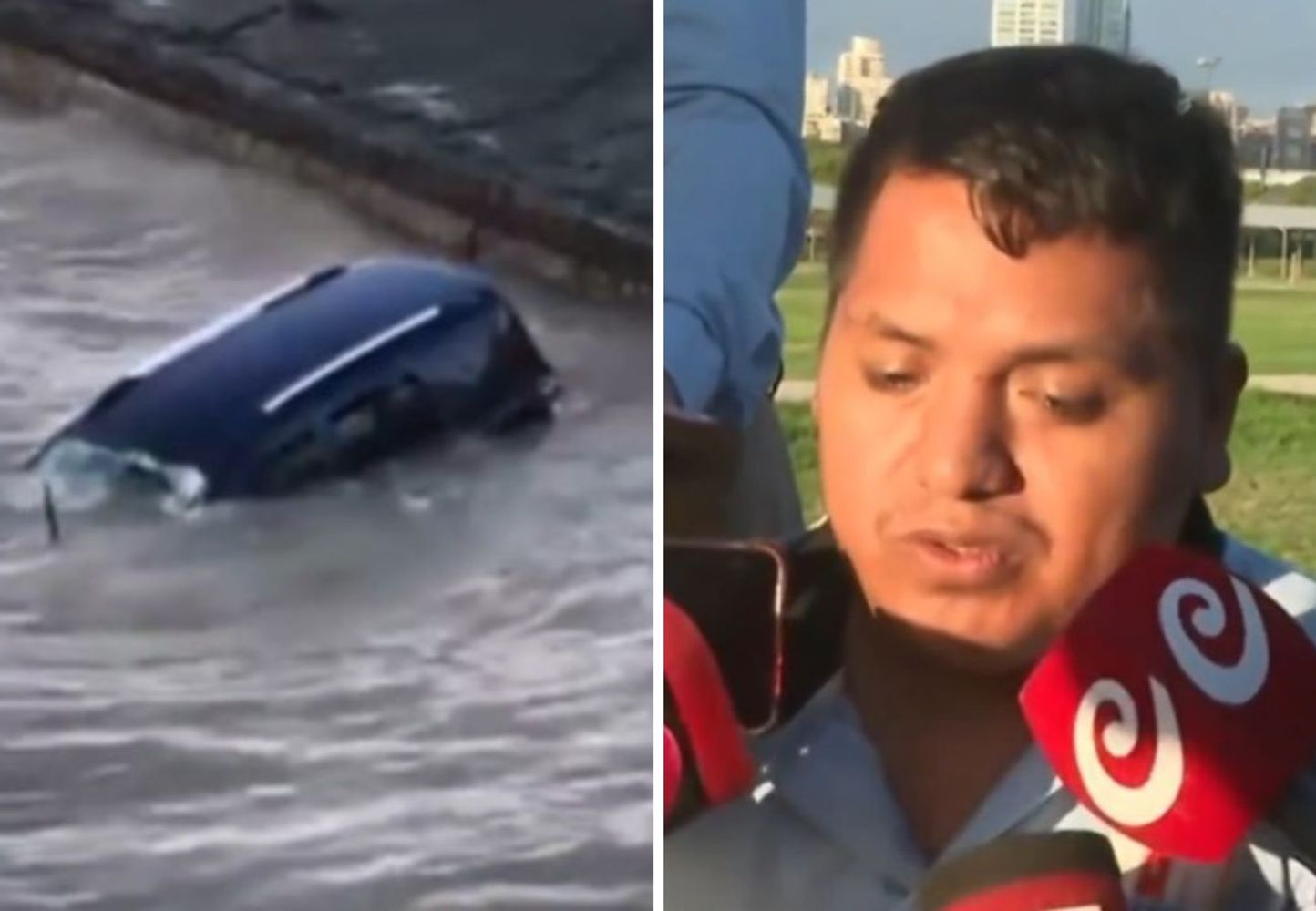 Terror en la Costanera: una camioneta cayó al Río de la Plata con una mujer y su hija de 11 años a bordo