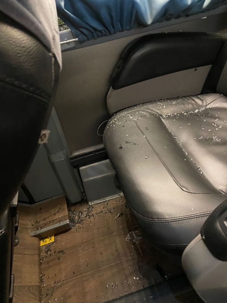 Así quedó el colectivo.