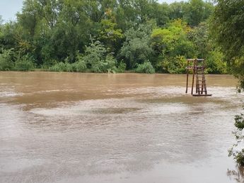 Nuevamente bandera roja en el Río Xanaes de Arroyito por el aumento en el caudal