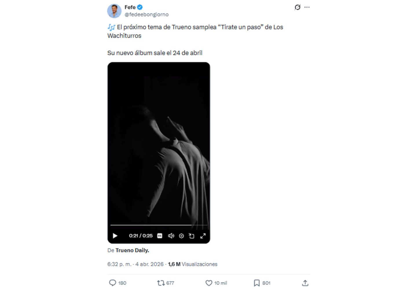 El clip se viralizó en redes.