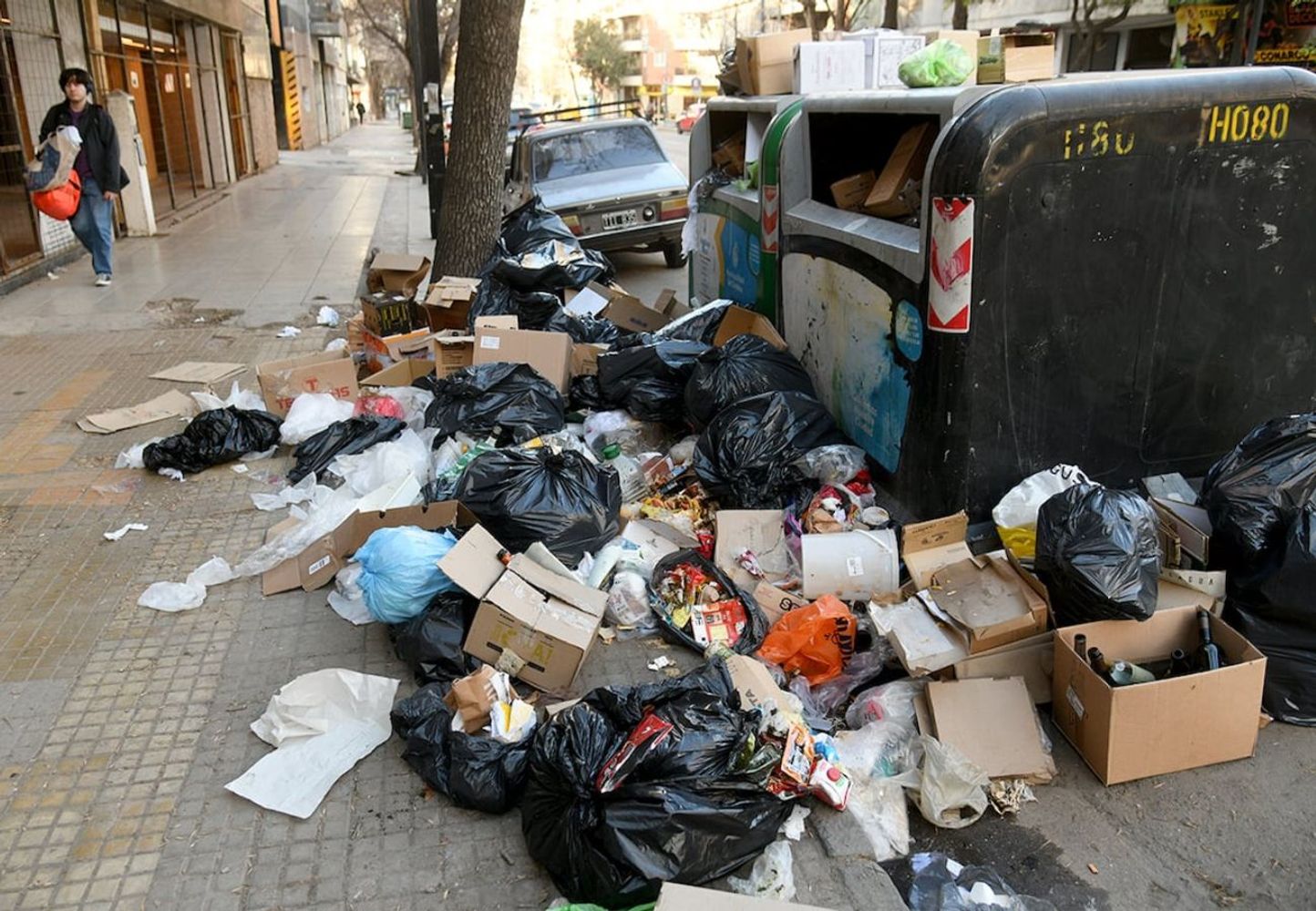 Basura en las calles de la ciudad de Córdoba. 