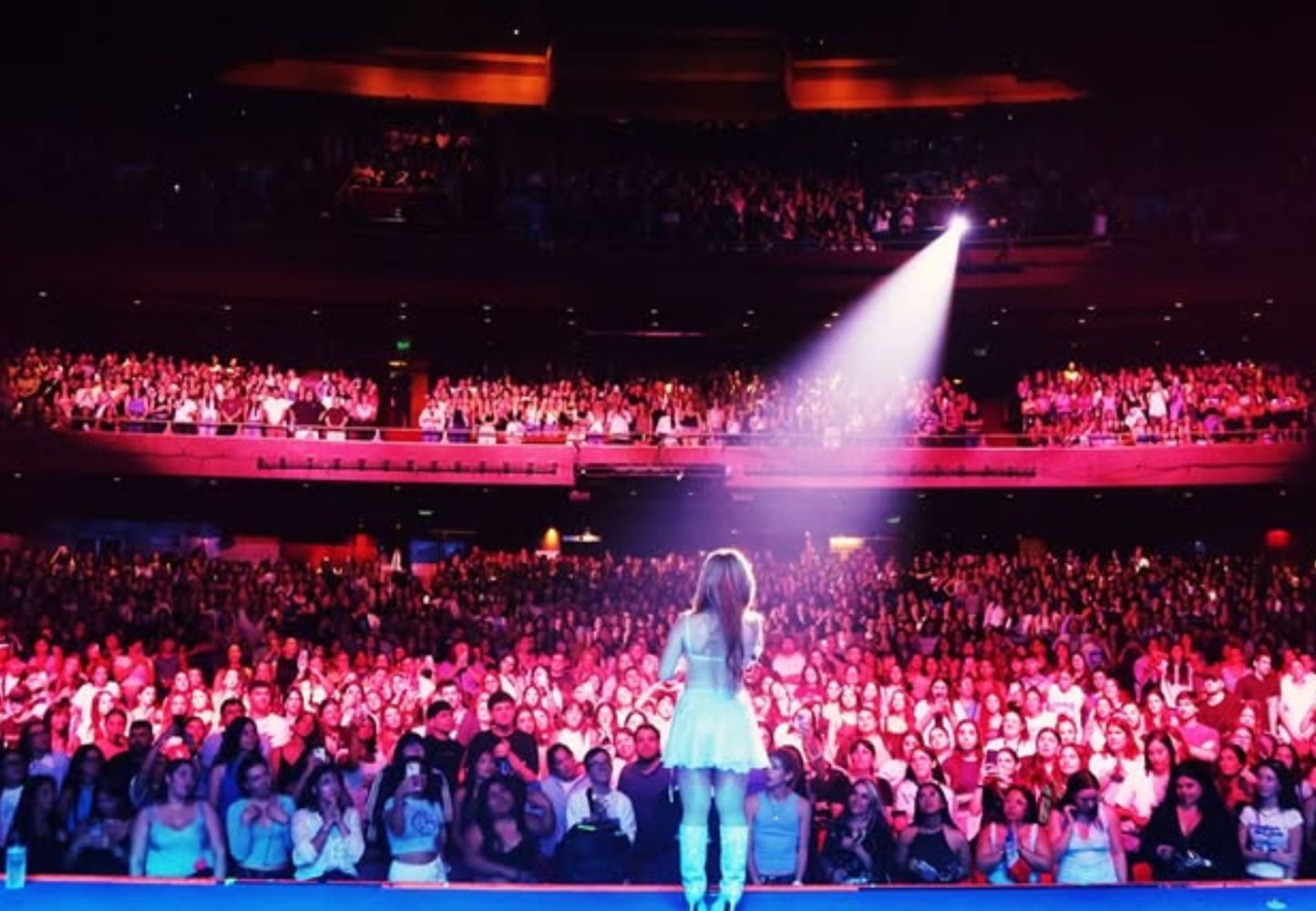 Ángela en su primer show en el Gran Rex.