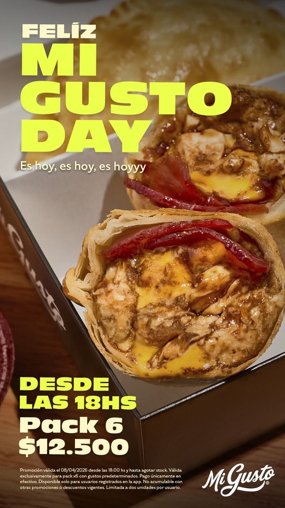 Llega Mi Gusto Day 2026 con una promoción de 6 empanadas a precio imbatible: qué gustos entran y dónde se consigue