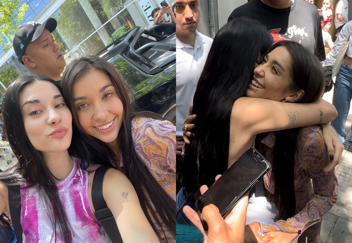 Las fotos que compartió la fans del momento en el que le enseñó lengua de señas a María.