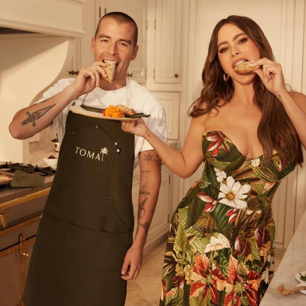 Sofía Vergara lució un vestido estampado y sorprendió eligiendo su comida preferida de Argentina