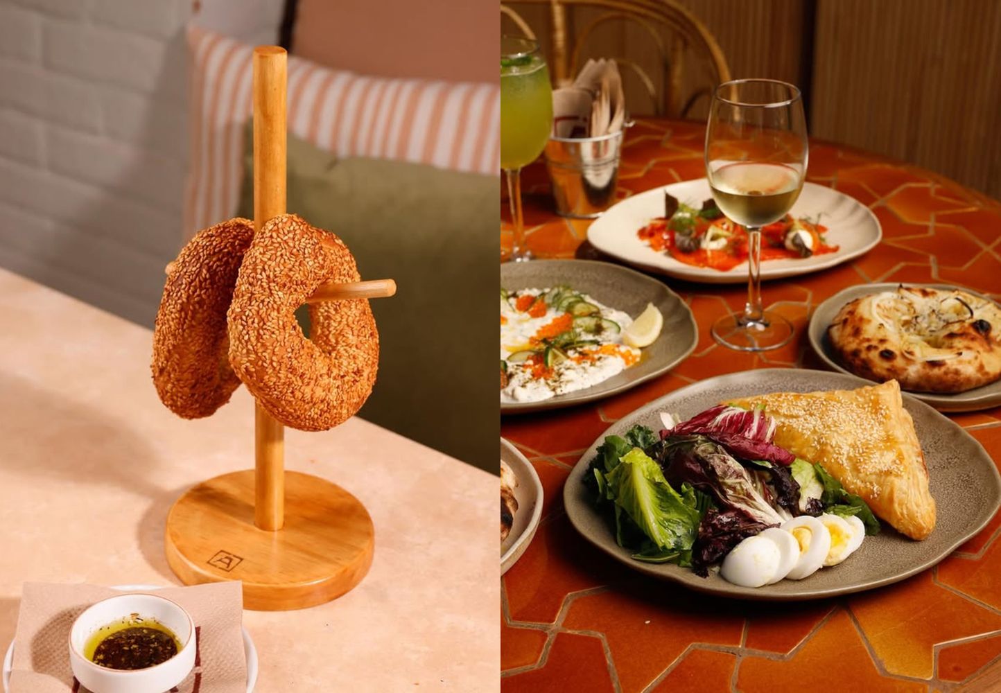 Los bagels son estrella en el restaurante.