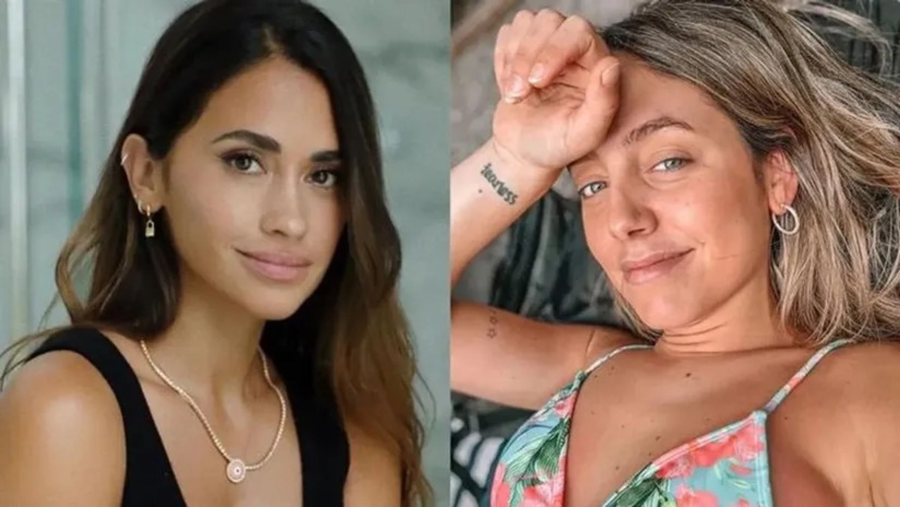 Antonela Rocuzzo- Sofi Martinez- Leionel Messi