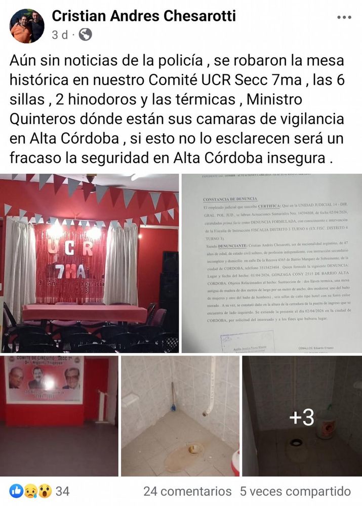 Quién era el referente barrial que murió en un incendio en Córdoba.