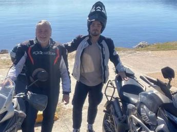 Padre e hijo: quiénes son los cordobeses que salieron en moto a Estados Unidos para el Mundial