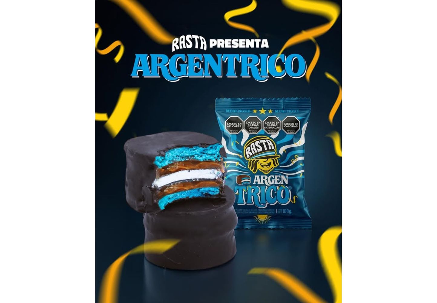 Así es el alfajor por dentro.