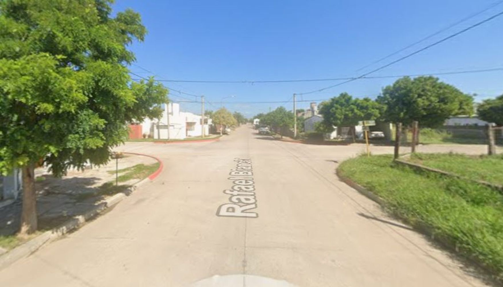 Intersección de Nicasio Yáñez y Rafael Bianchi donde se produjo el siniestro.