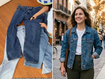 Cómo reciclar 2 jeans viejos y transformarlos en una campera canchera ideal para el invierno 2026