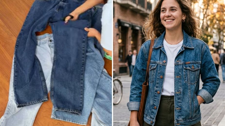 Cómo reciclar 2 jeans viejos y transformarlos en una campera canchera ideal para el invierno 2026