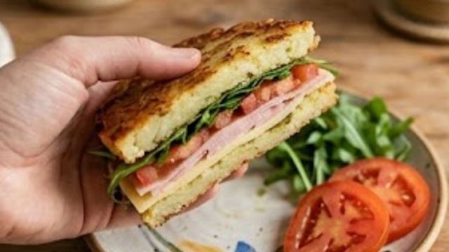 Sándwich de papa sin harina.