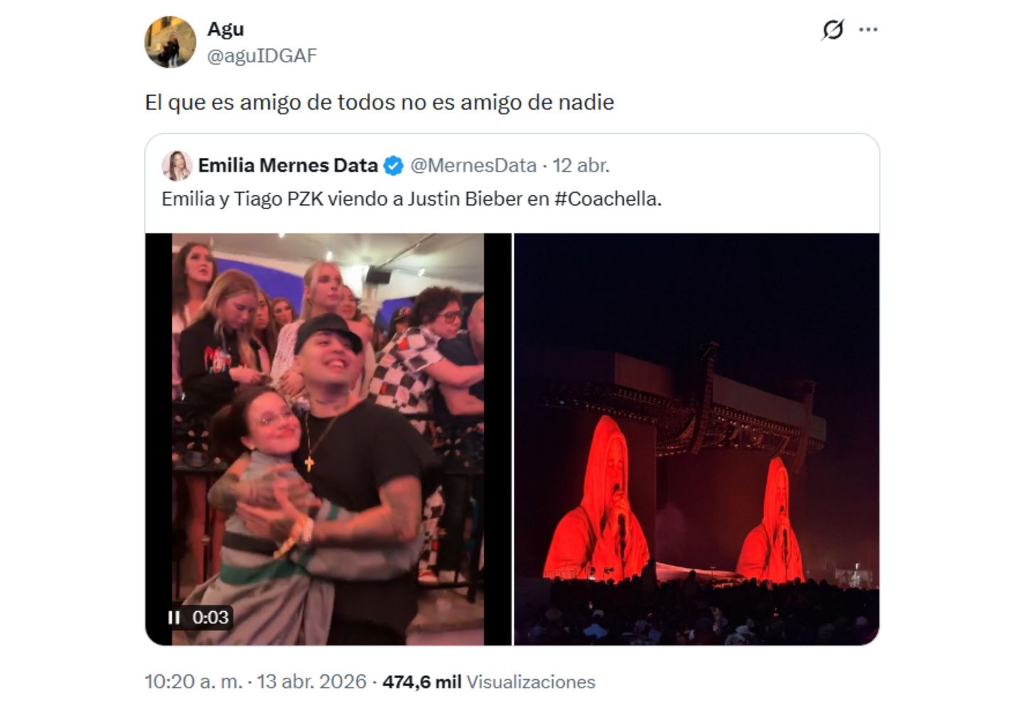 El momento se viralizó en las redes sociales.