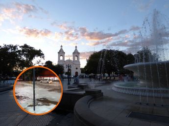 Misterio en Villa Dolores: una densa espuma cubrió la avenida Belgrano tras el temporal