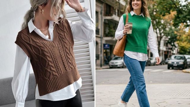 Reciclar ropa: así podés transformar un suéter en un chaleco en tendencia.