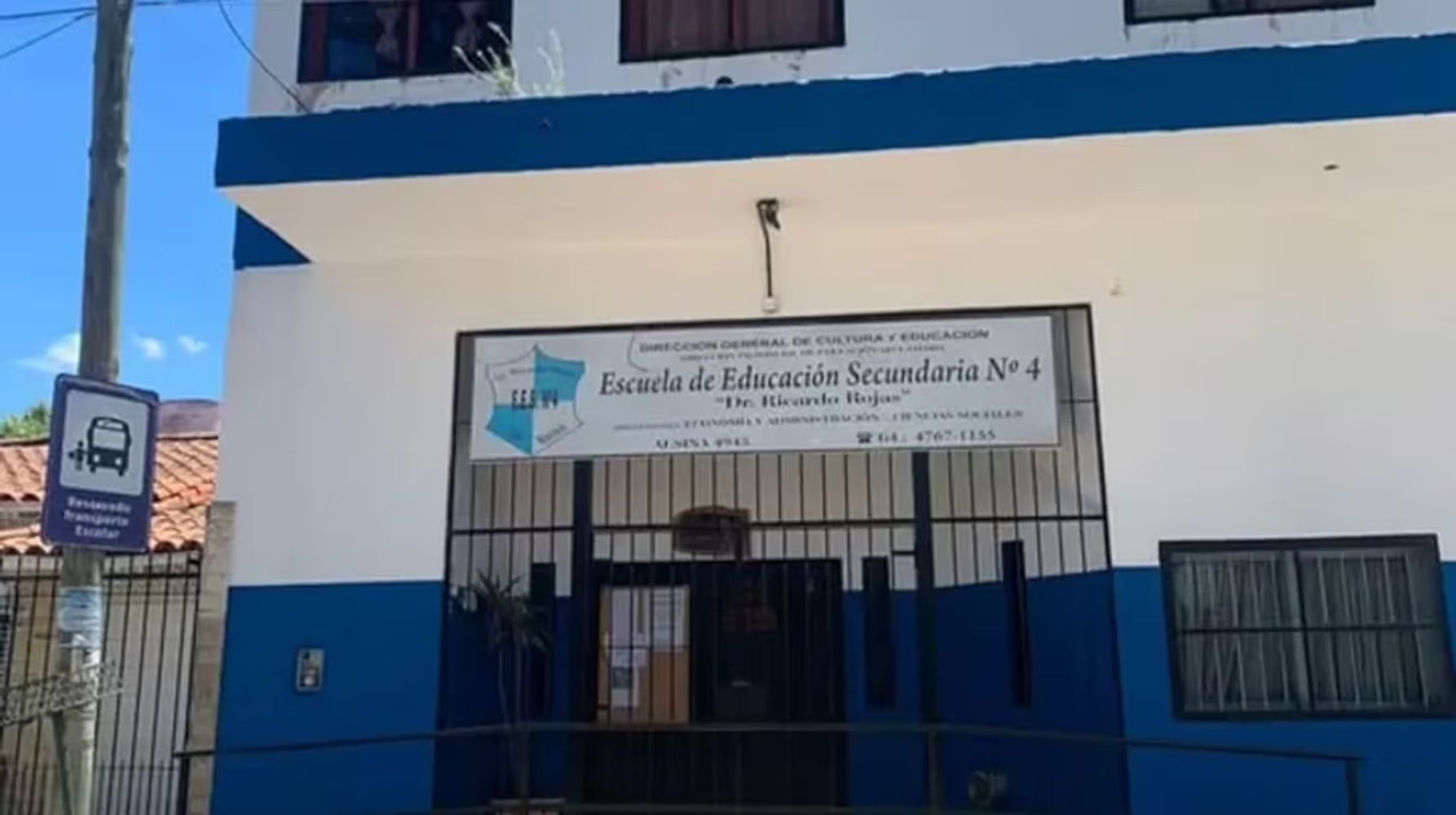 Escuela Secundaria Ricardo Rojas Media N°4, en la localidad bonaerense de San Martín.
