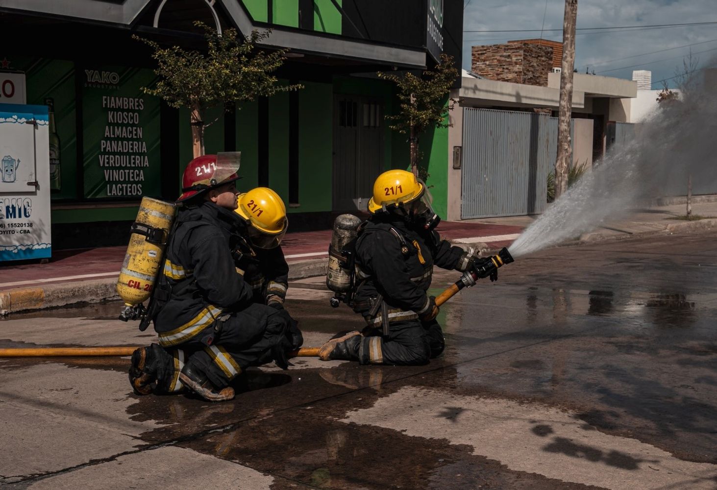Bomberos Voluntarios junto a CESPAL contuvieron una fuga de gas natural