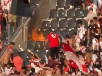 Se prendió fuego una tribuna del Monumental en el Superclásico entre River Plate y Boca Juniors