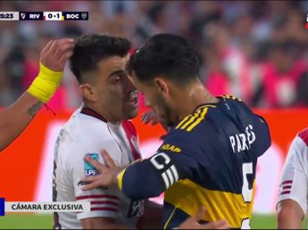 La pelea de Leandro Paredes y Marcos Acuña en el River - Boca