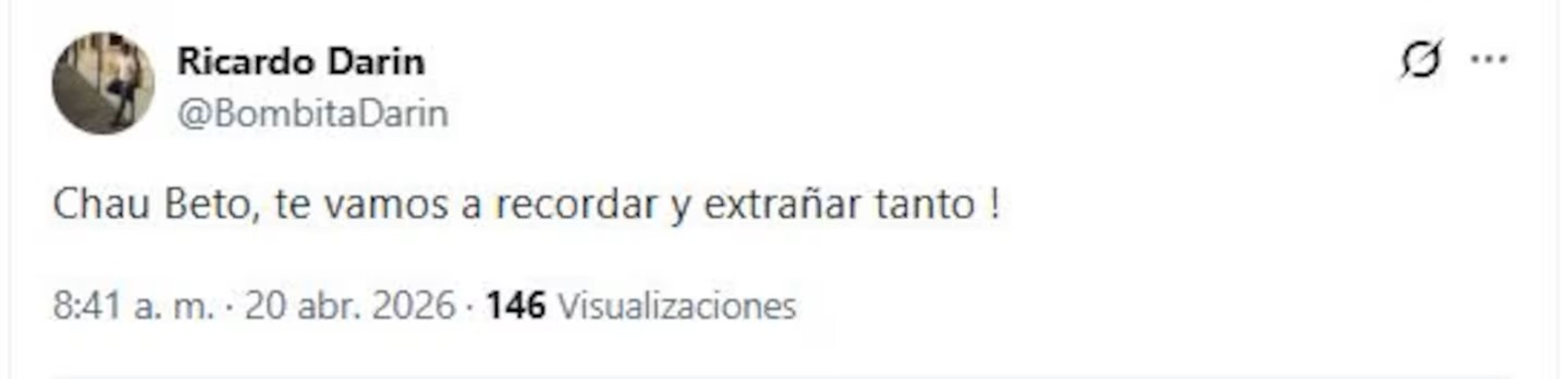 Ricardo Darín despidió a Luis Brandoni