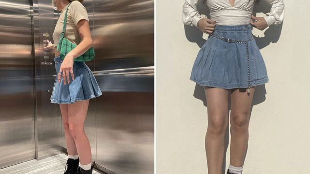 Cómo reciclar un jean viejo y transformarlo en una pollera tableada canchera para el invierno 2026