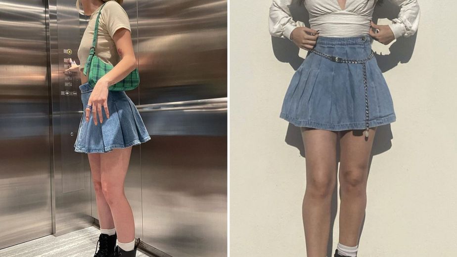 Cómo reciclar un jean viejo y transformarlo en una pollera tableada canchera para el invierno 2026