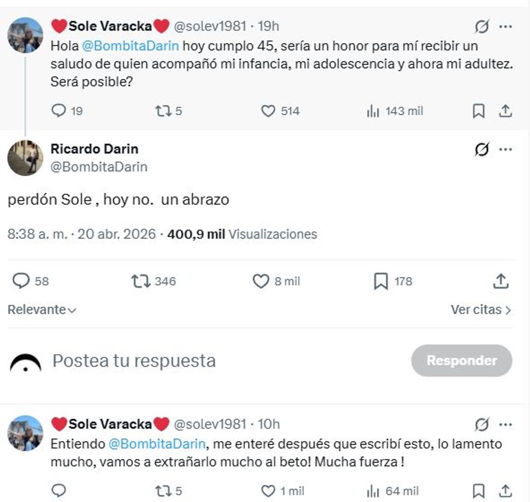 La respuesta de Ricardo Darín a la muerte de Luis Brandoni.