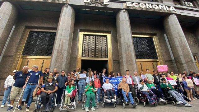 Protesta de personas con discapacidad