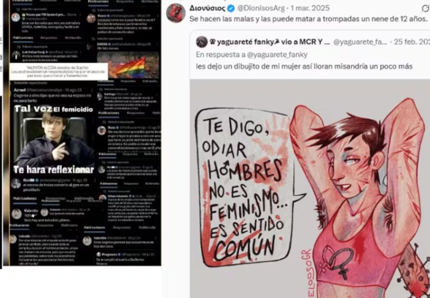 Los mensajes que reposteaba en sus redes sociales.