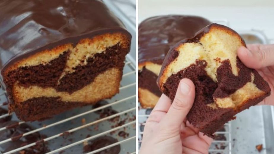 Cómo hacer un budín marmolado bañado en chocolate: el secreto de Estefi Colombo para que quede súper húmedo y esponjoso