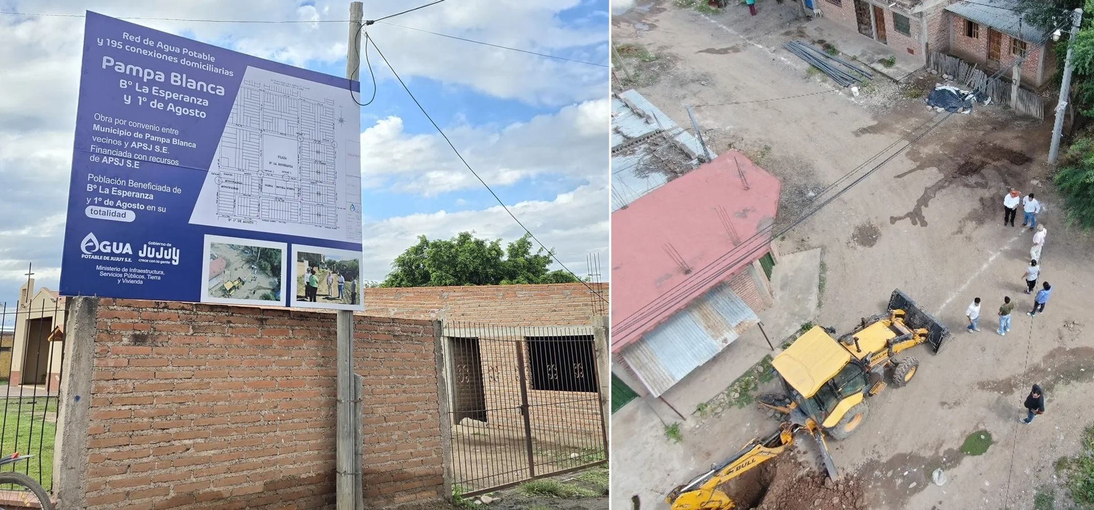 La empresa estatal Agua Potable de Jujuy ejecuta la fase final del proyecto que tiene como objetivo regularizar el acceso al recurso hídrico a 195 familias de Pampa Blanca.