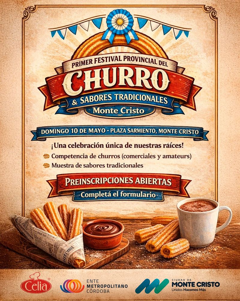 Monte Cristo prepara el primer festival provincial del churro.