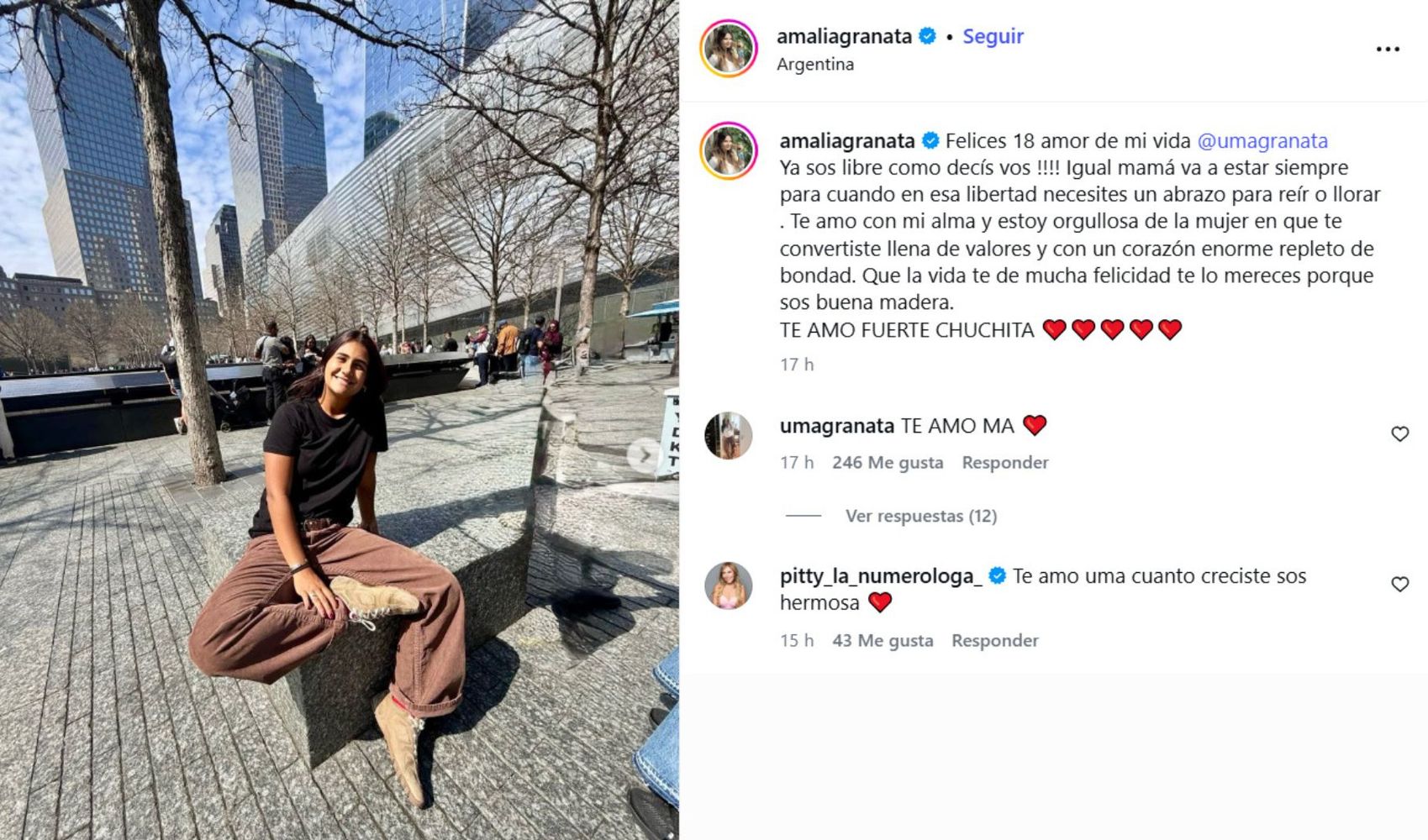 Los mensajes de Amalia Granata y el Ogro Fabbiani para Uma