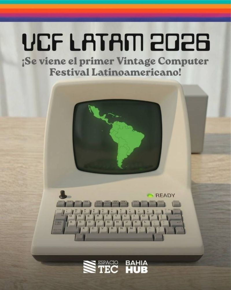 El Vintage Computer Festival (VCF), que podrá disfrutarse en en Bahía Hub (Fitz Roy 682), con entrada libre y gratuita.
