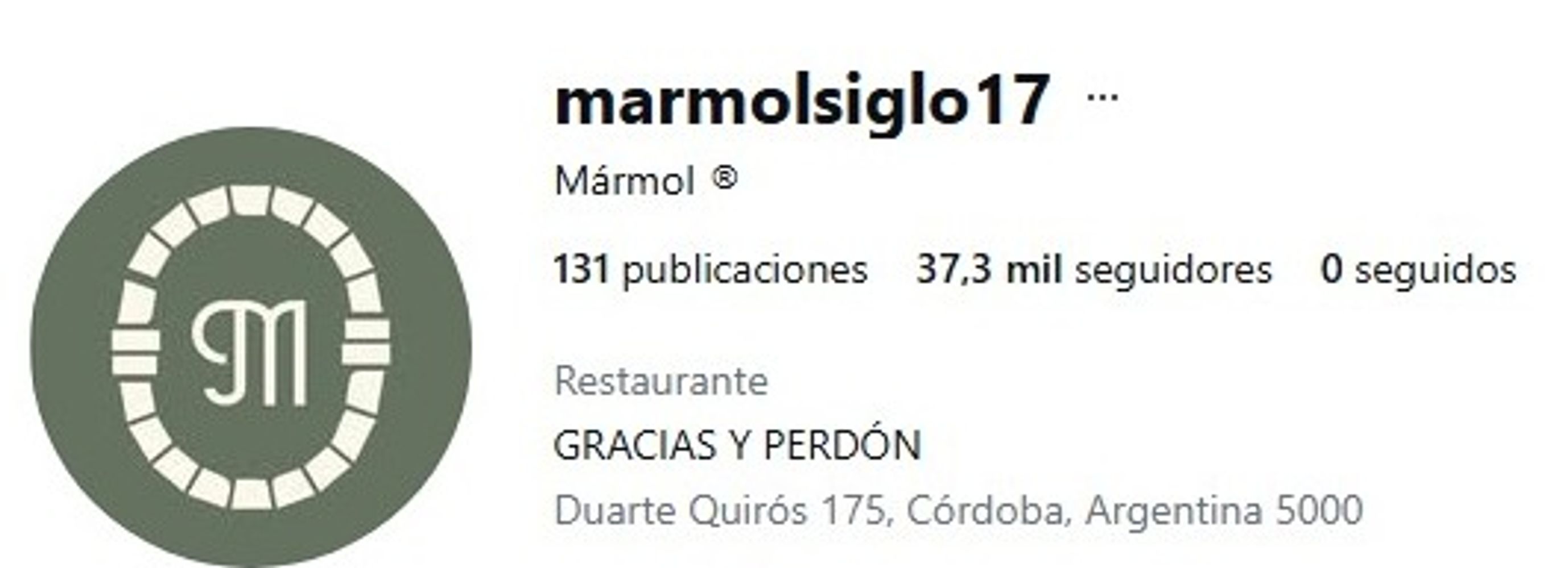 El mensaje en la cuenta de Instagram.