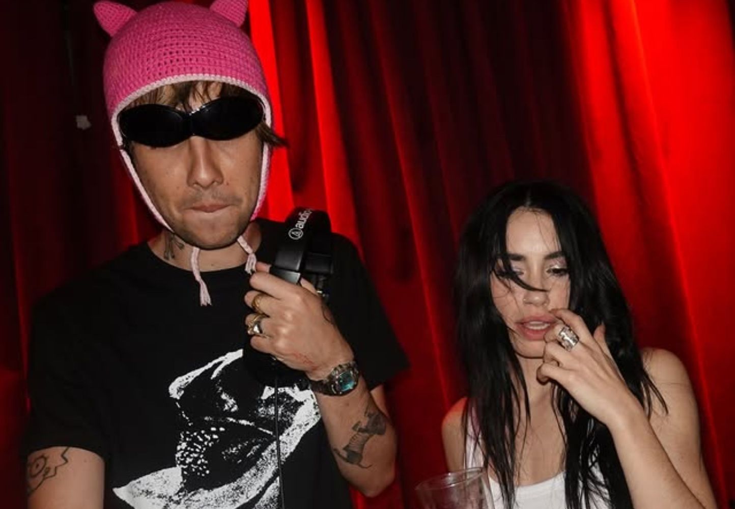 El artista junto a Lali.