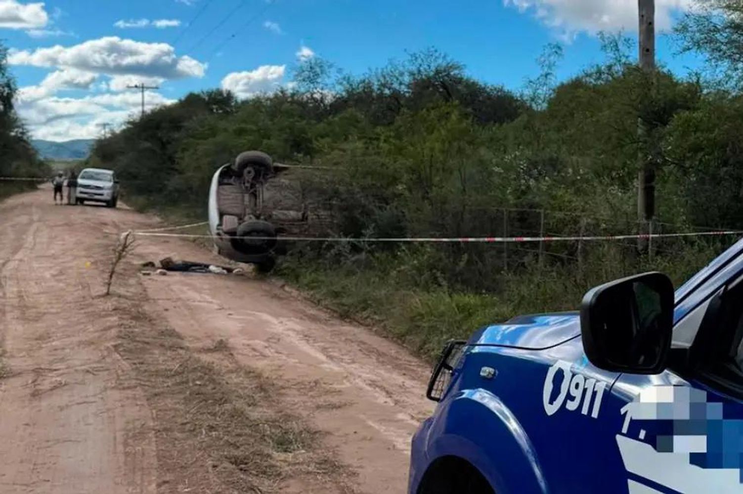 La zona del vuelco en Villa Sarmiento.
