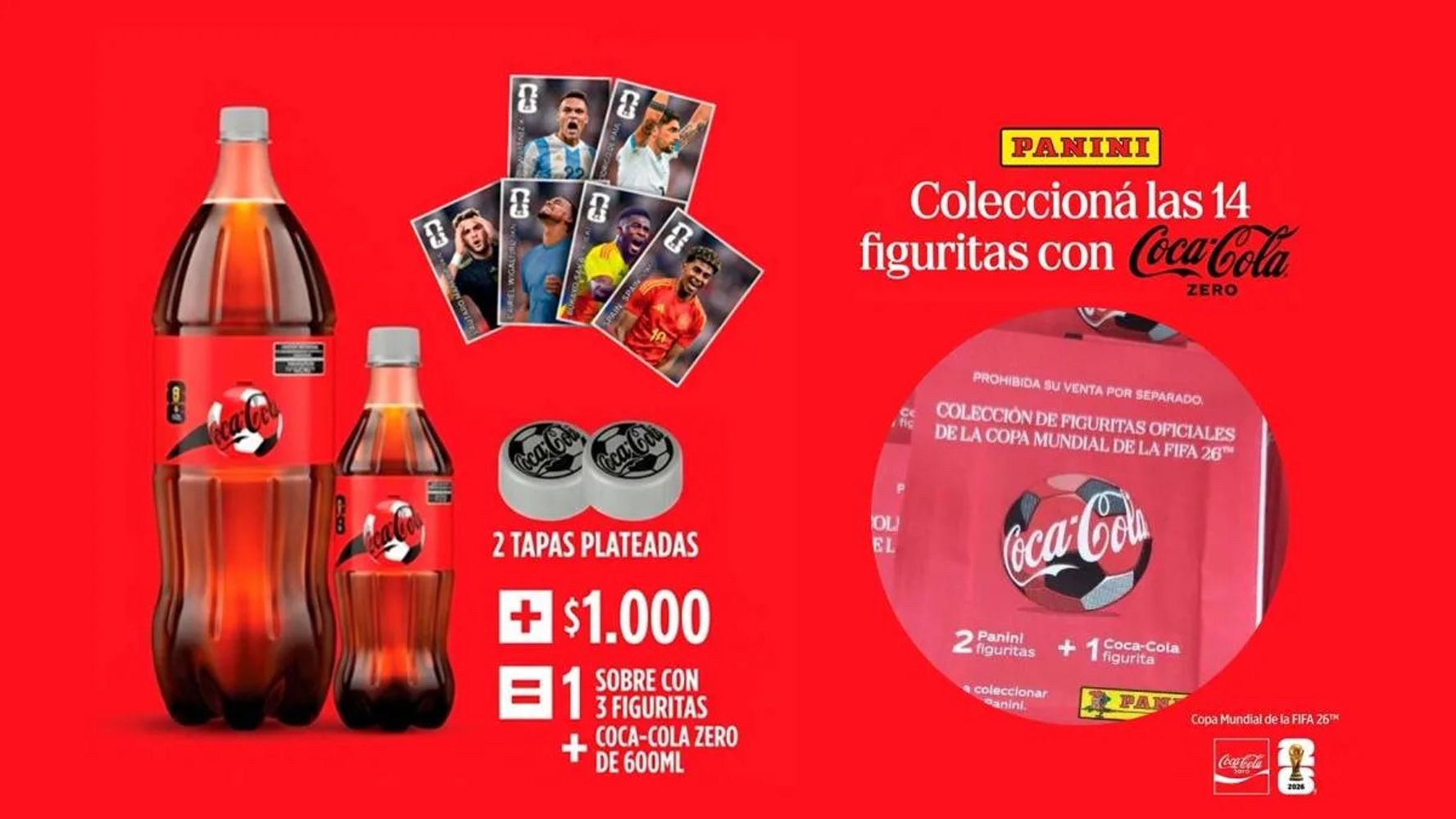 Figuritas de Coca Cola en el Álbum del Mundial 2026.