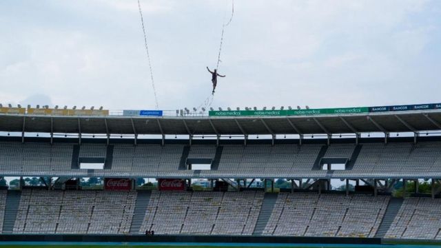 Primera Copa Mundial de Speedline Highline en Córdoba.