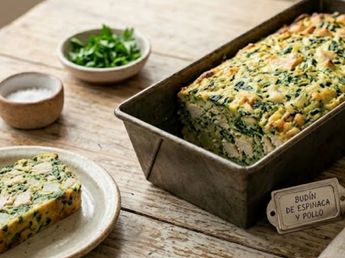Budín de espinaca y pollo: la receta saludable para resolver varias comidas de la semana