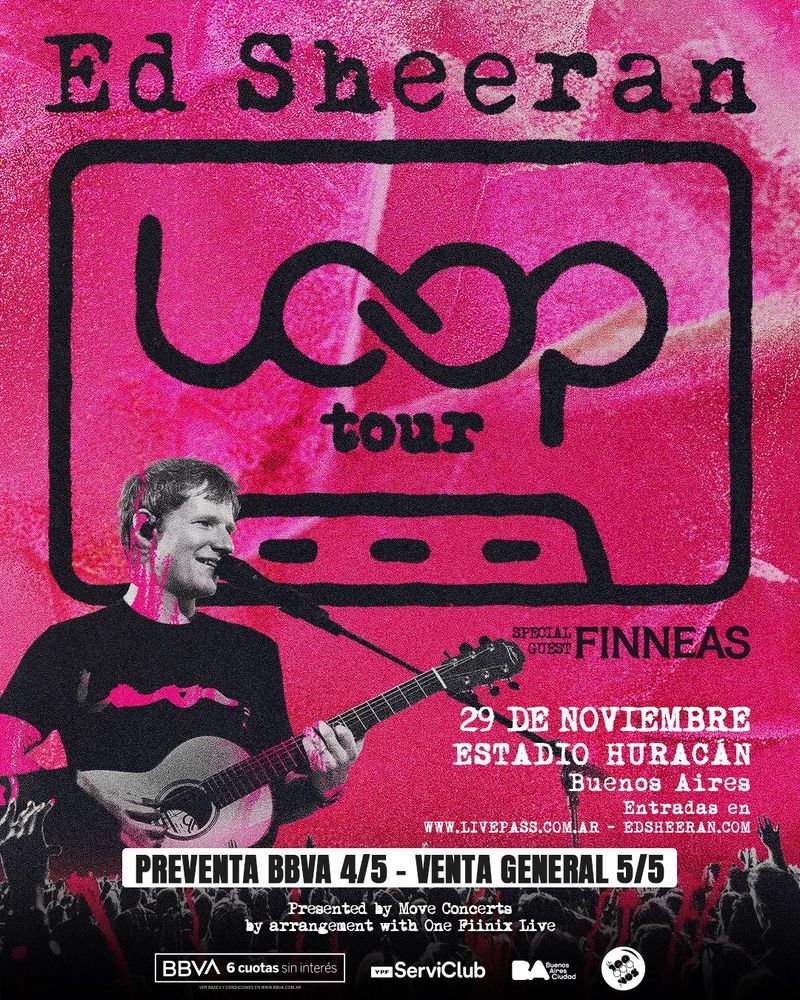 Ed Sheeran en Argentina 2026: precios de entradas para el show en Huracán y dónde comprarlas