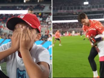 Una enfermedad le impide jugar al fútbol, pero vivió un verdadero sueño en la cancha de River