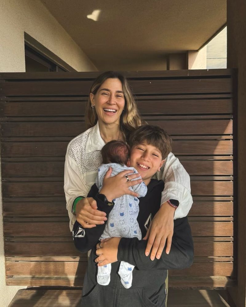 Jimena Barón y su bebé.