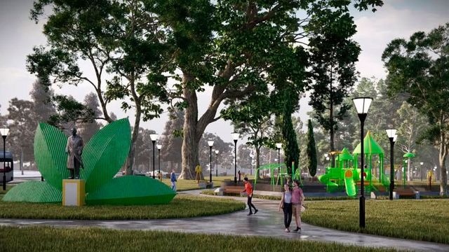Proyección gráfica de la obra del Parque Meyer. Imagen del render.