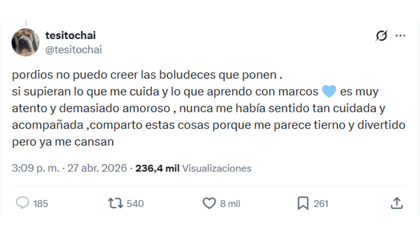 La respuesta de Ángela Torres.