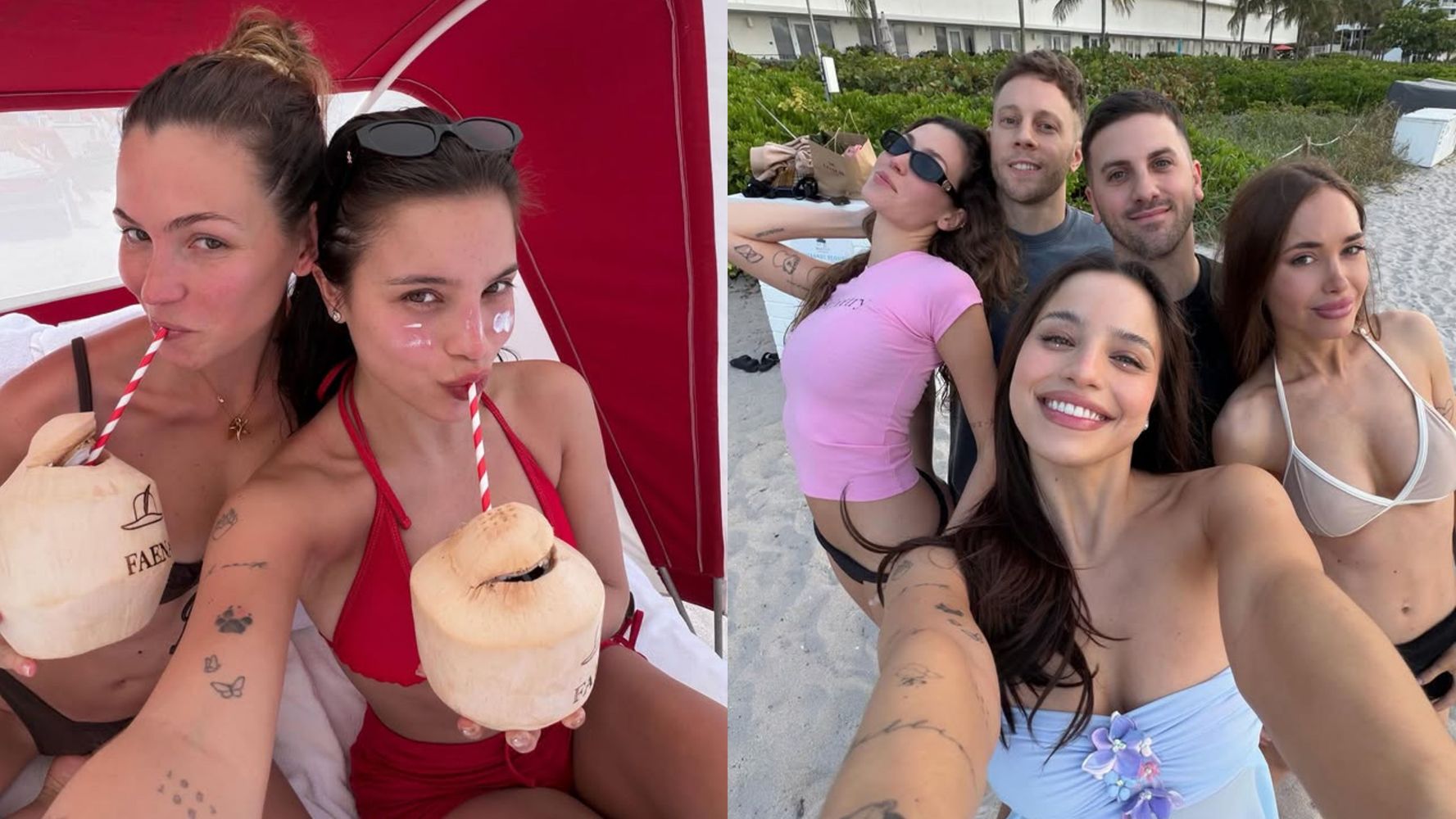 La cantante se fue de vacaciones con amigos.
